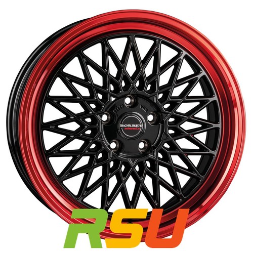 Borbet black rim red - black,