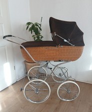 Nostalgie Korb Kinderwagen Hesba 80er Retro fürs Naturkind Vintage Öko + Fußsack