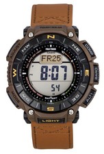 Casio Pro Trek Climber Line Digital Lederarmband Solar PRG-340L-5 100M Herrenuhr