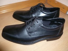 Rieker Antitress Halbchuhe Gr.43,Extra Weit,Schwarz,Leder,Neu!!!