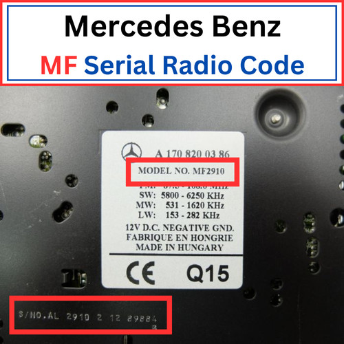 Radio code für - für, mercedes