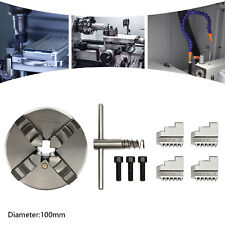 4-Klauen Selbstzentrierendes Spannfutter Flansch Fixiert For Drehmaschine 100mm