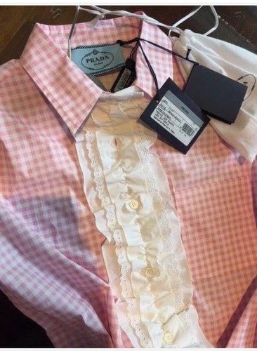 Prada kleid kariert roda weiß - kleid,