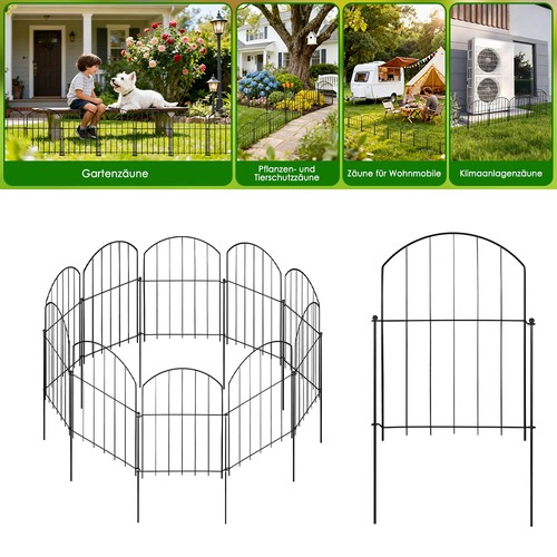 10x dekorativer gartenzaun - 10x,