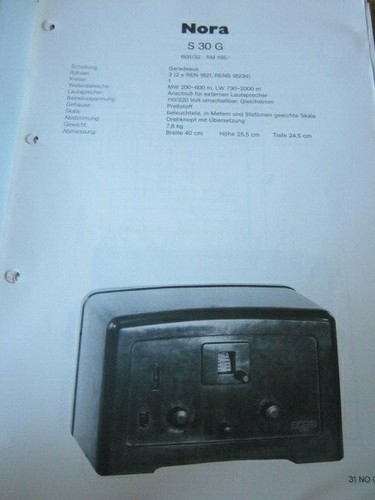 Schaltplan radio nora g - schaltplan, 30