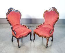 ⚜️ Paar Sessel Epoche 1800 Luigi Filippo Nussbaum Ebanisiert Für Das Wohnzimmer