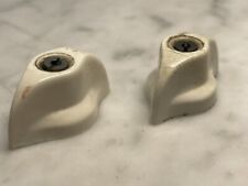 Zwei seltene weiße Drehknöpfe Chickenhead Zeiger Potentiometer Geräte Knopf #20