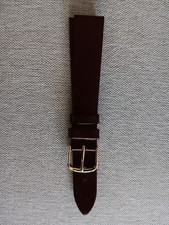 Uhrenarmband  rotbr. Leder  16mm  'Hirsch wildcalf'  goldener Verschluss Damen