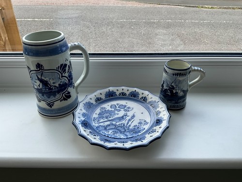 Vintage delfts blauw 3er - vintage,