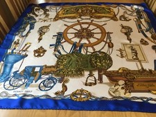 SELTENES VINTAGE HERMES SEIDENTUCH. MUSEE VON PHILIPPE LEDOUX. FABELHAFTER ZUSTAND.  36” x 35”.