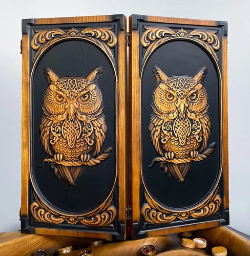 Artwork backgammon eule - -,