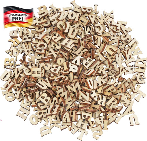 Holzbuchstaben set 400 stück - holzbuchstaben,