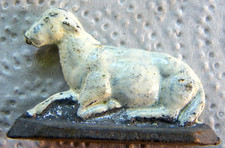 Sehr alte Zinn-Figur, Flachfigur - SCHAF - bemalt - Heinrichsen? - guter Zustand