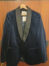 Smoking Sakko Samt Navy Gr