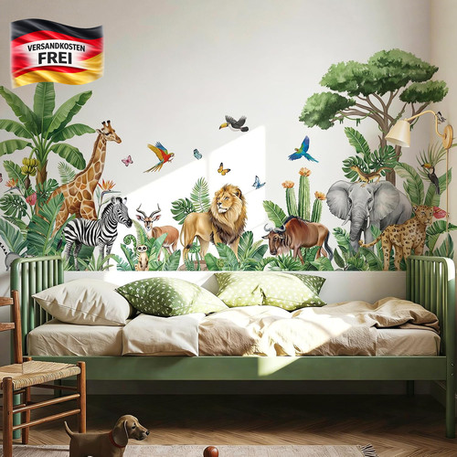Wandtattoo safari tiere xxl - wandtattoo,
