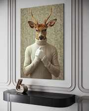 Hirsch Wandbild modern surreal