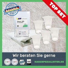 TOP GFK SET Reparaturharz mit Glasfasermatte 5 kg Acrylharz inkl. Härter, Matte