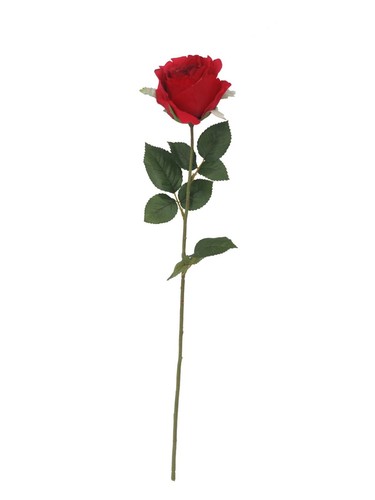 Kunststielblume rose rot - rose, 65