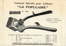 Ak Reklame, spezielle Haarschneidemaschine für Friseure La Populaire - 4605229