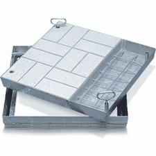 Zarges Schachtabdeckung Stahl verzinkt 450 x 450 mm