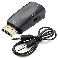 HDMI Auf zu VGA Stecker HD 1080p Adapter Konverter AUX Audio Video Kabel Laptop
