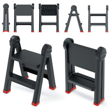 Doppelleiter Zusammenklappbarer Trittleiter Tritt Haushalt 2 Stufen bis 150 kg