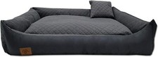 XXL Hundebett Hundekissen Hundesofa Katzenbett Hundekorb gesteppt DUNKELGRAU