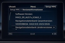 Audi A6/A7 4G C7 FW Update K3663.1 CarPlay + Navigation Update Europa 2025/26