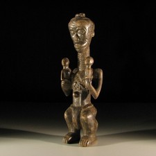 66108) Alte Mutter-Figur Lulua Kongo Afrika AFRIKANISCHE KUNST