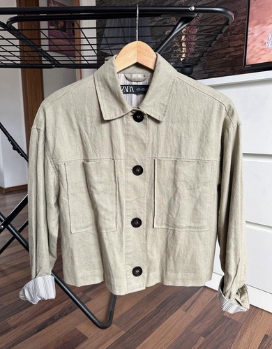 Zara jacke leinenmischung - s,