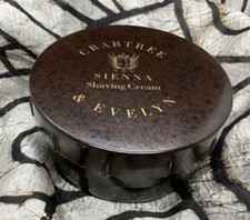 alte Bakelitdose braun/schwarz Shaving Cream Rasiercreme CRABTREE & EVELYN leer