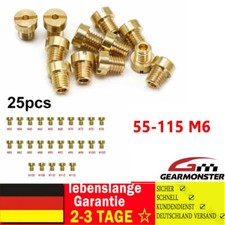 25x Hauptdüse 55-115 M6 für Dellorto & Mikuni Vergaser 6mm Hauptdüsen Düsenset