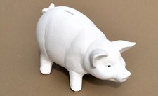 GROßES XXXL SPARSCHWEIN WEISS