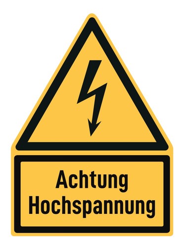 Achtung hochspannung - hochspannung,