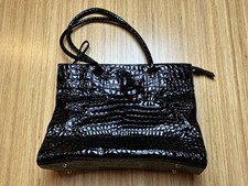 Handtasche Lackoptik Kroko
