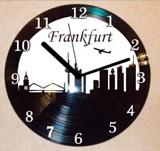 Frankfurt Wanduhr Schallplattenuhr Schallplatte Wanduhr Vinyl 