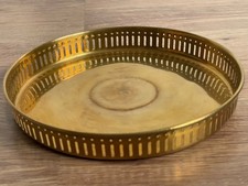 Messing Servier Tablett Rund