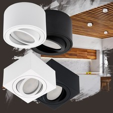 LED Aufbau flach Strahler Leuchte Spot 230V Aufputzleuchte 5W 110° Gr Milan-S