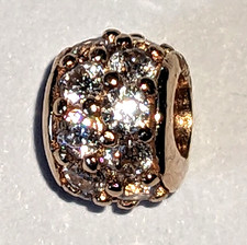 MARKEN KETTEN ANHÄNGER BEAD GLEITER KUGEL 585 14K ROTGOLD PUNZ ZIRKONIA GESCHENK