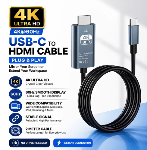 Usb hdmi kabel uhd - zu, typ
