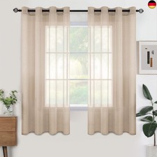 Woaboy Voile Gardinen Kurz