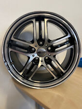 1x Alufelge Brock B27 7,5x17 5x114,3 ET35 schwarz front poliert KBA 48195