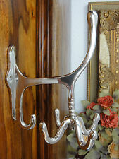 Wandgarderobe Jugendstil Silber 6 Haken drehbar Antik Garderobe Wandhaken Edel