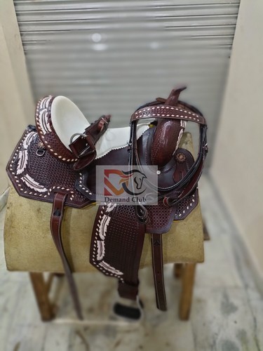 Western leder barrel pferd - western,