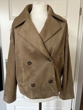 STRADIVARIUS Braune Jacke Wildleder Imitat Gr.S 36 NEU