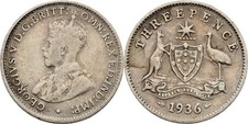 Australien pence 1936 - 3,