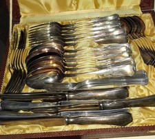 WMF Besteckkasten Modell 3700 Altbarock Silber 90er Auflage / 34 Teile / 6 Pers.
