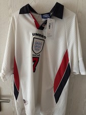 Original David Beckham Trikot England Heimtrikot 1997-1999 XXL Zustand 6/10 