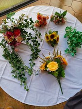 6 x Kunstblumen, Konvolut Blumenstäuße Ranken Sonnenblumen Gerbera