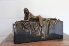 frau erotik akt bronze skulptur Jean Patou Marmorsockel ca 5,5kg